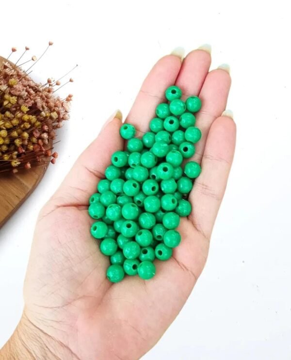 PÉROLA LEITOSA 8MM VERDE C/ 20G