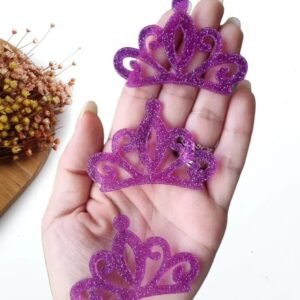 COROA PRINCESA ROXO GLITTER 6CM UND