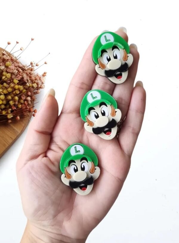 APLIQUE ROSTO LUIGI TURMA DO MÁRIO 4CM UND