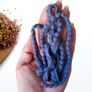 FITA POMPOM 6MM CINZA C/ 1 METRO