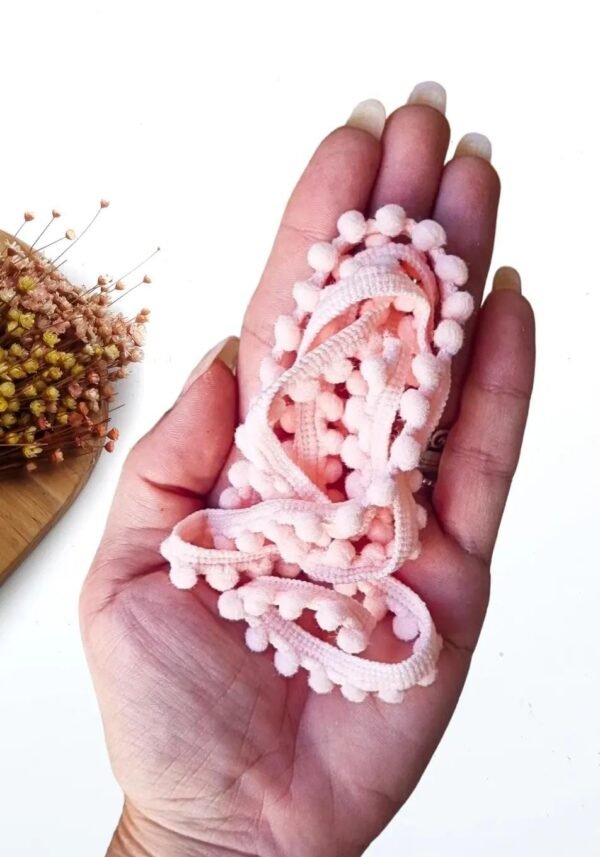 FITA POMPOM 6MM ROSA C/ 1 METRO