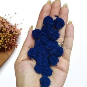 POMPOM DE MALHA AZUL MARINHO 1 CM C/ 10 UND