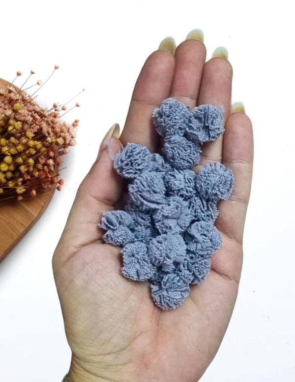 POMPOM DE CINZA 1 CM C/ 10 UND