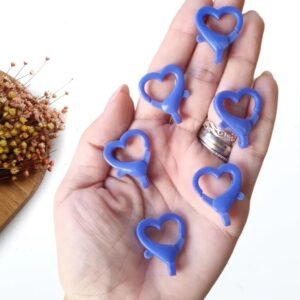 FECHO LAGOSTA CORAÇÃO ROXO 2,5X3,5CM C/ 2 UND