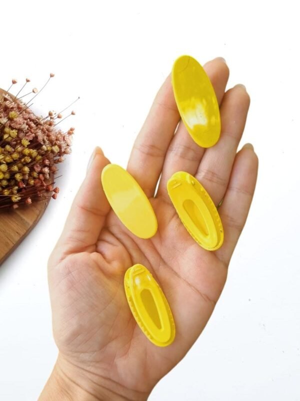 BROXE EM ACRÍLICO AMARELO 4CM C/ 2 UND