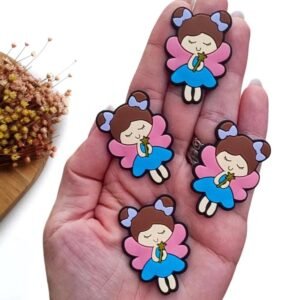 APLIQUE FADA EMBORRACHADA VESTIDO AZUL 4CM C/ 2 UND