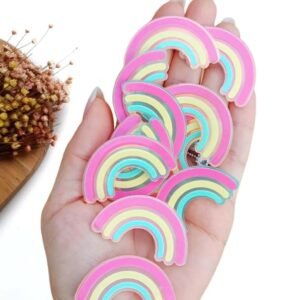 APLIQUE ARCO ÍRIS EM ACRILICO ESPELHADO 4,5 CM C/ 2 UND