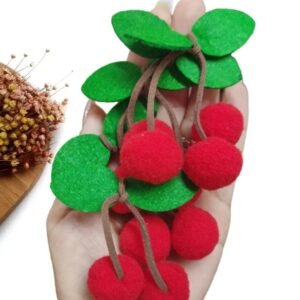 APLIQUE POMPOM CEREJA 2CM VERMELHO UND