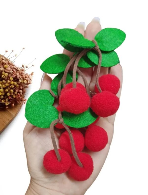APLIQUE POMPOM CEREJA 2CM VERMELHO UND