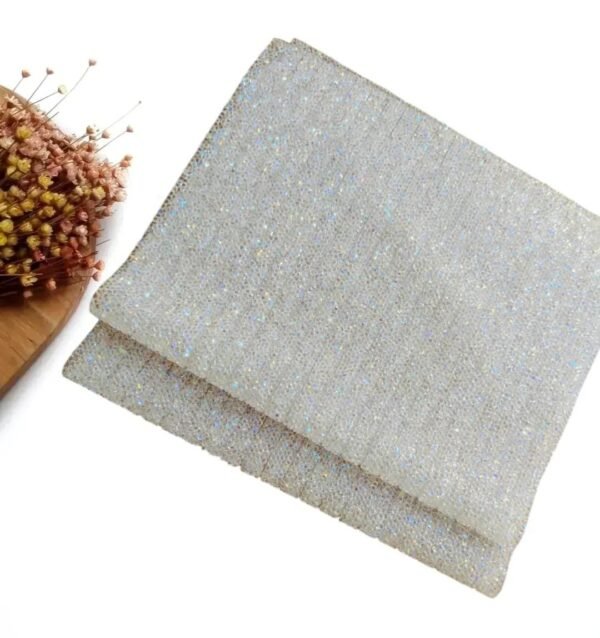 MICRO MANTA STRASS CRISTAL 2 FILEIRAS 1X40CM UND