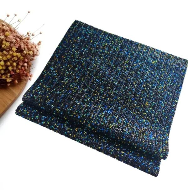 MICRO MANTA STRASS PRETA BOREAL 2 FILEIRAS 1X40CM UND