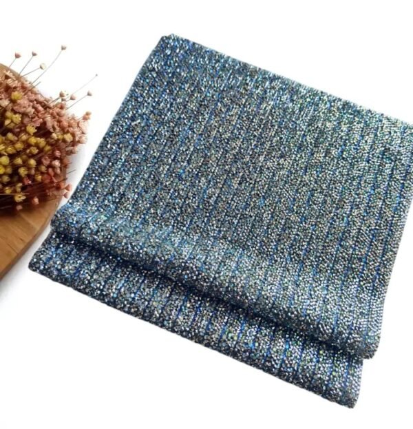 MICRO MANTA STRASS PRATA BOREAL 2 FILEIRAS 1X40CM UND
