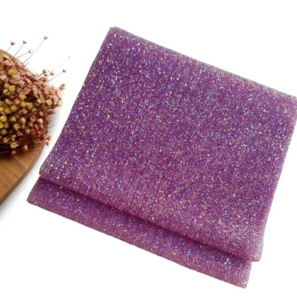 MICRO MANTA STRASS LILAS 2 FILEIRAS 1X40CM UND