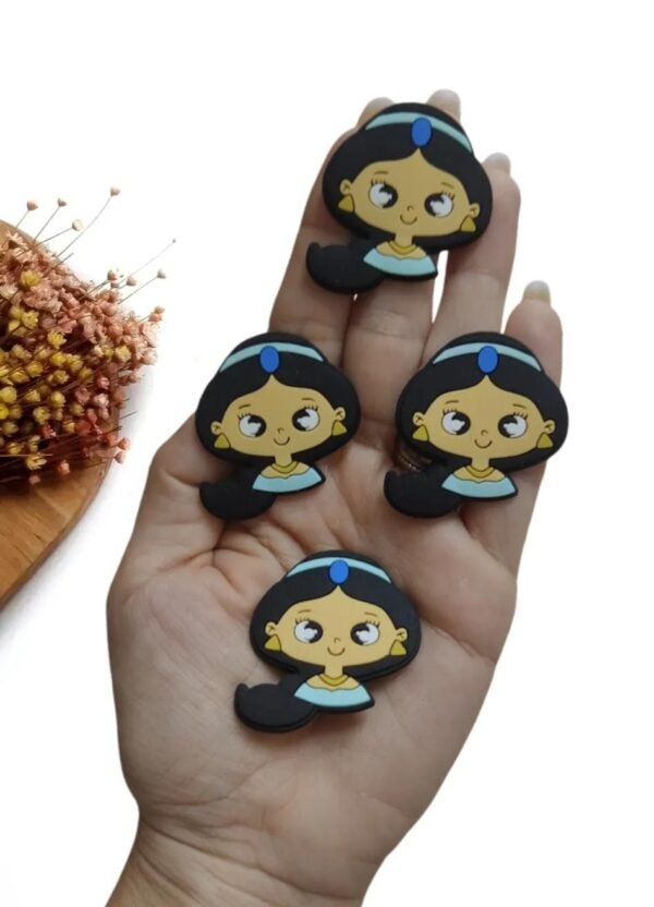 PRINCESA JASMINE EMBORRACHADA 3,8 CM C/ 2 UND