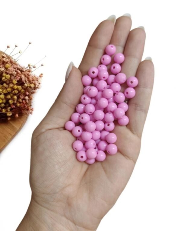 BOLA LEITOSA 8MM ROSA C/ 20G