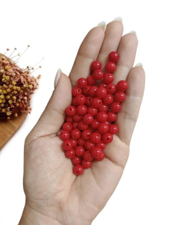 BOLA LEITOSA 8MM VERMELHO C/ 20G