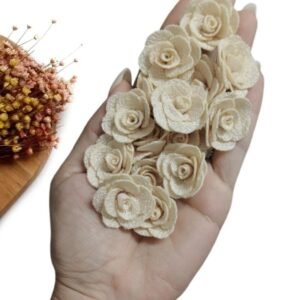 FLOR DE TECIDO POLIÉSTER 3CM NUDE UND