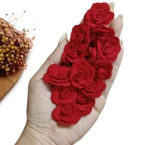 FLOR DE TECIDO POLIÉSTER 3CM VERMELHA UND