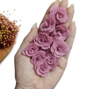 FLOR DE TECIDO POLIÉSTER 3CM ROSE UND