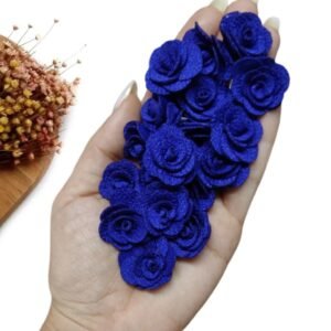 FLOR DE TECIDO POLIÉSTER 3CM AZUL BIC UND