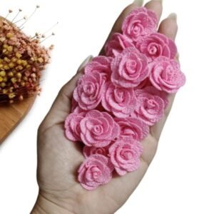 FLOR DE TECIDO POLIÉSTER 3CM ROSA UND