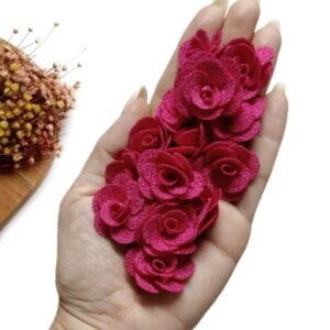FLOR DE TECIDO POLIÉSTER 3CM PINK UND