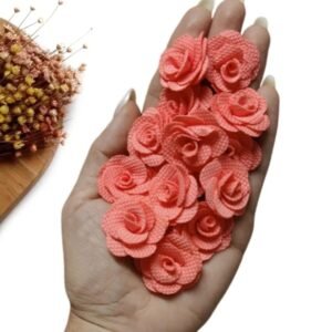 FLOR DE TECIDO POLIÉSTER 3CM SALMON UND