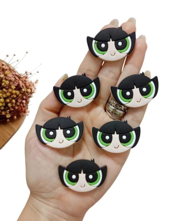 APLIQUE MENINAS SUPERPODEROSAS EMBORRACHADO DOCINHO 4CM C/ 2 UND