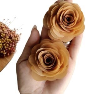 FLOR DE VOAL 6CM DOURADO UND