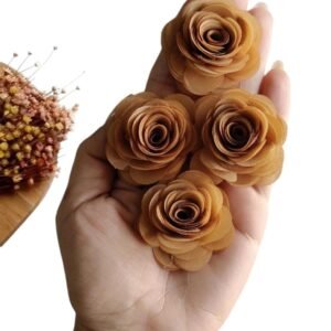 FLOR DE VOAL 4,5CM DOURADO UND