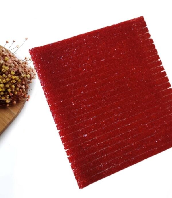 MICRO MANTA STRASS VERMELHA 2 FILEIRAS 1X40CM UND