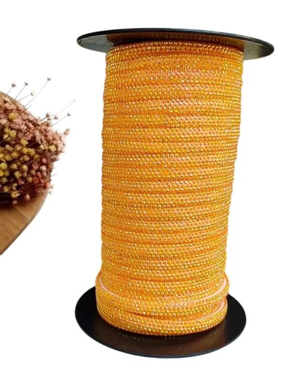 MEIA CANA DE STRASS 6MM LARANJA - METRO