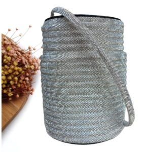 MEIA CANA DE STRASS 6MM CRISTAL PRATA - METRO