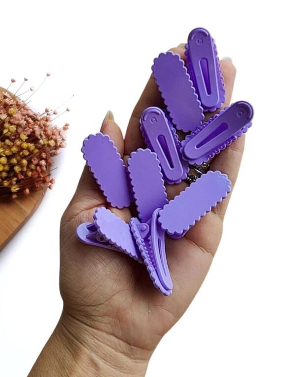 BROXE ONDULADO EM ACRÍLICO LILAS 4,3CM C/ 2 UND