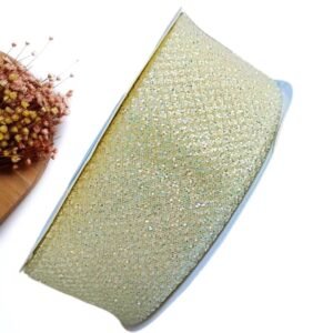 FITA TULE GLOSS 38MM AMARELO - METRO