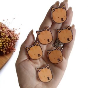 APLIQUE EM ACRÍLICO BOBBIE GOODS ROSTO GATINHA 2,5 CM UND