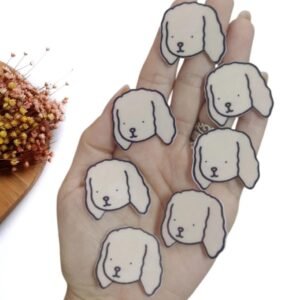 APLIQUE EM ACRÍLICO BOBBIE GOODS ROSTO CACHORRINHO 3 CM UND