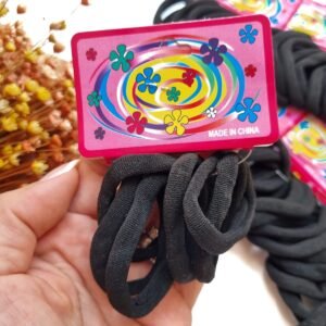 XUXINHA DE CABELO PRETA 4,5CM C/ 6 UND