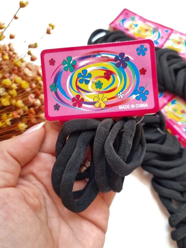 XUXINHA DE CABELO PRETA 4CM C/ 6 UND