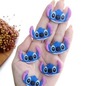 APLIQUE EMBORRACHADO ROSTO STITCH 4CM C/ 2 UND