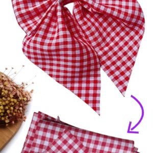 RECORTE FITA LAÇO FÁCIL XADREZ VERMELHO UND