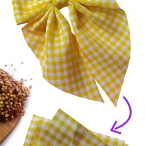 RECORTE FITA LAÇO FÁCIL XADREZ AMARELO UND
