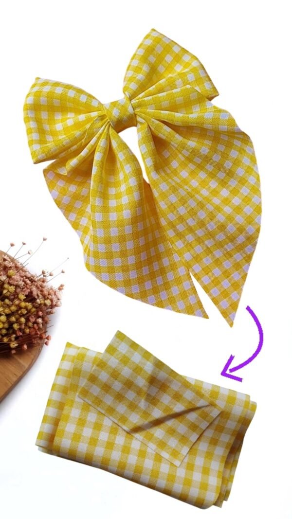 RECORTE FITA LAÇO FÁCIL XADREZ AMARELO UND
