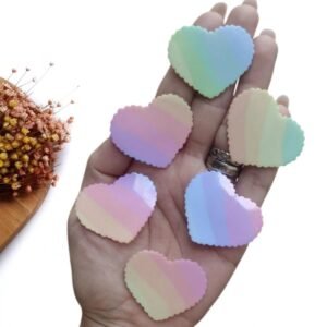 APLIQUE EM ACRÍLICO CORAÇÃO SUBLIMATICO CANDY 4 CM UND