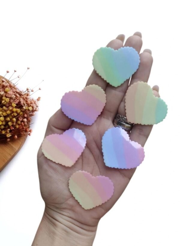 APLIQUE EM ACRÍLICO CORAÇÃO SUBLIMATICO CANDY 4 CM UND