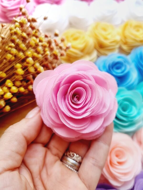 FLOR DE VOAL 6CM ROSA UND