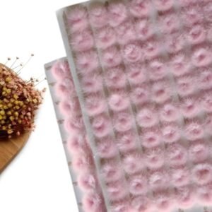 POMPOM ACHATADO ROSA 2,5CM C/ 2 UND