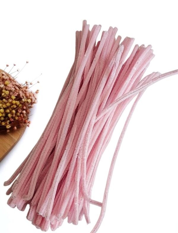 HASTE DE CHENILLE (LIMPADOR DE CACHIMBO) 6MM C/ 30 CM ROSA UND