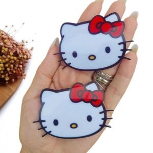APLIQUE EM ACRÍLICO SUBLIMATICO ROSTO HELLO KITTY 7 CM UND