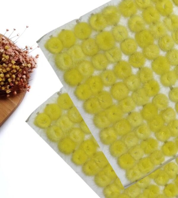 POMPOM ACHATADO 2,5 CM AMARELO C/ 2 UND